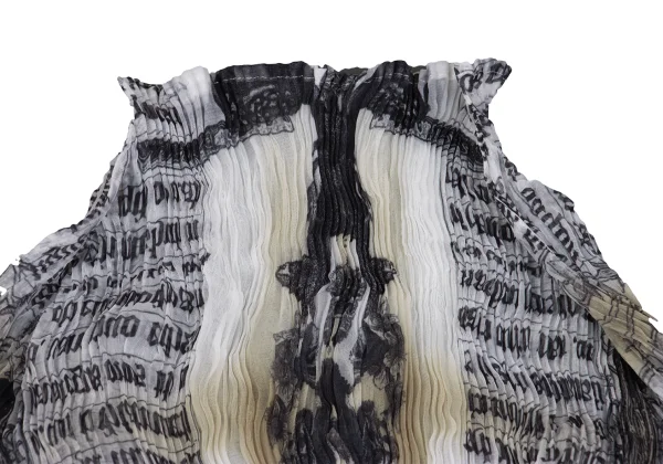 ISSEY MIYAKE WHITE LABEL Printed See-through Pleats T Shirt K-163170_004
