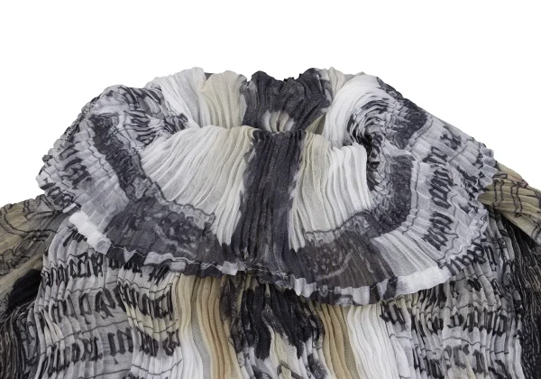 ISSEY MIYAKE WHITE LABEL Printed See-through Pleats T Shirt K-163170_005