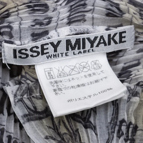 ISSEY MIYAKE WHITE LABEL Printed See-through Pleats T Shirt K-163170_014