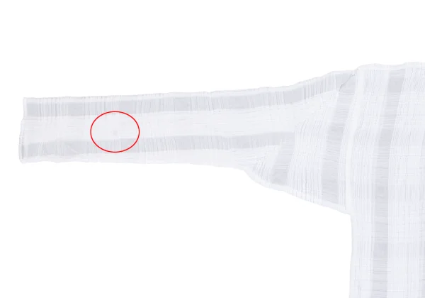 ISSEY MIYAKE Check See-through Pleated High Neck T-shirt K-163172_004