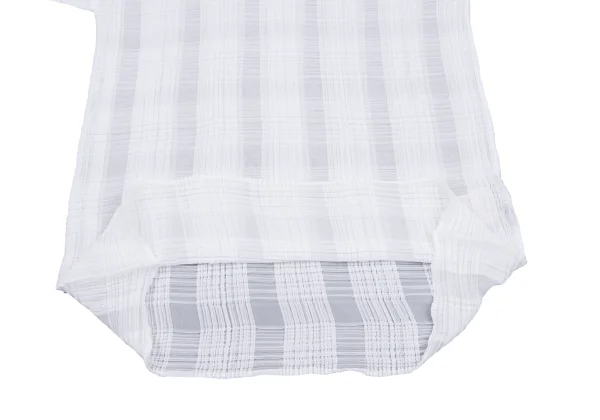 ISSEY MIYAKE Check See-through Pleated High Neck T-shirt K-163172_008