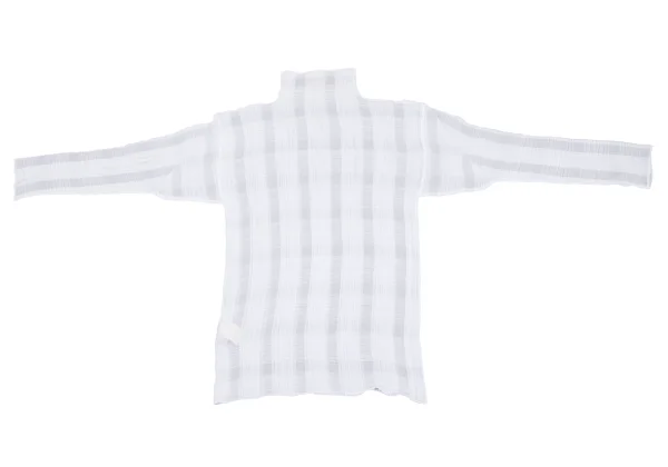ISSEY MIYAKE Check See-through Pleated High Neck T-shirt K-163172_009
