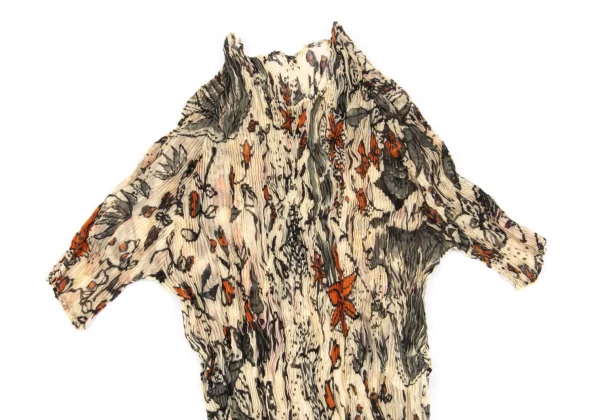 ISSEY MIYAKE Botanical Print See-through Pleats T-shirt K-163176_003