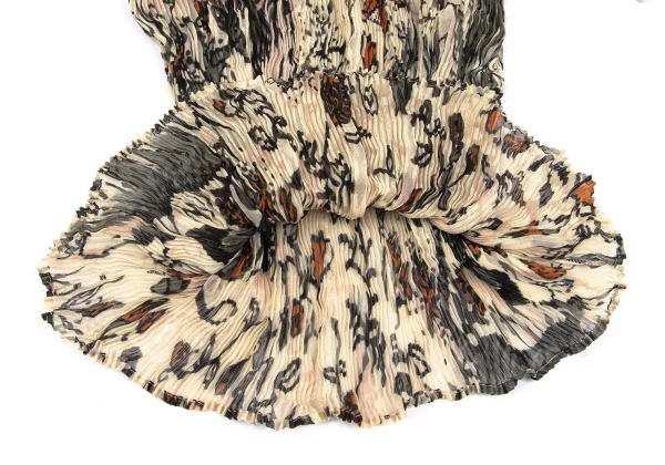 ISSEY MIYAKE Botanical Print See-through Pleats T-shirt K-163176_008