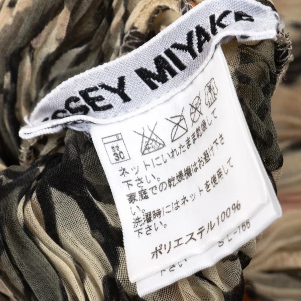 ISSEY MIYAKE Botanical Print See-through Pleats T-shirt K-163176_013