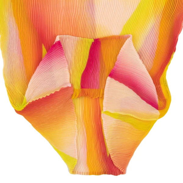 ISSEY MIYAKE Multi-color Graphic Print See-through Pleats T-shirt K-163177_007