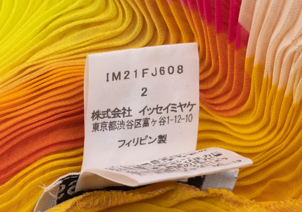 ISSEY MIYAKE Multi-color Graphic Print See-through Pleats T-shirt K-163177_013