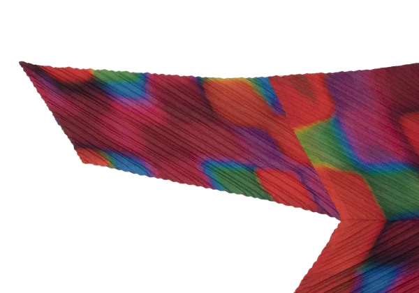 ISSEY MIYAKE Colorful Graphic Print Bias Pleats High necked Top K-163178_007