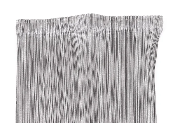 ISSEY MIYAKE FETE Cutting Hem Metallic Pleats Skirt K-163179_003