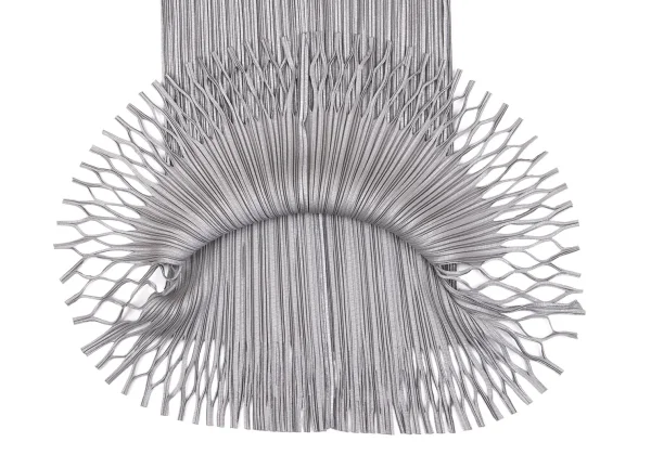 ISSEY MIYAKE FETE Cutting Hem Metallic Pleats Skirt K-163179_007