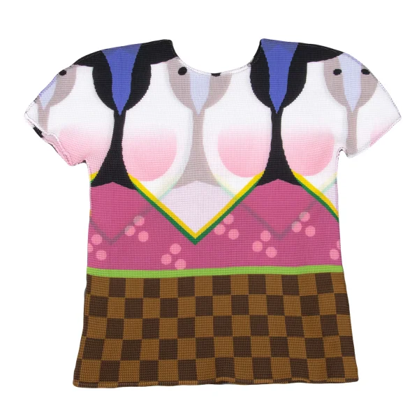 ISSEY MIYAKE me Otafuku Print Stretch Pleats T-shirt K-163181_002