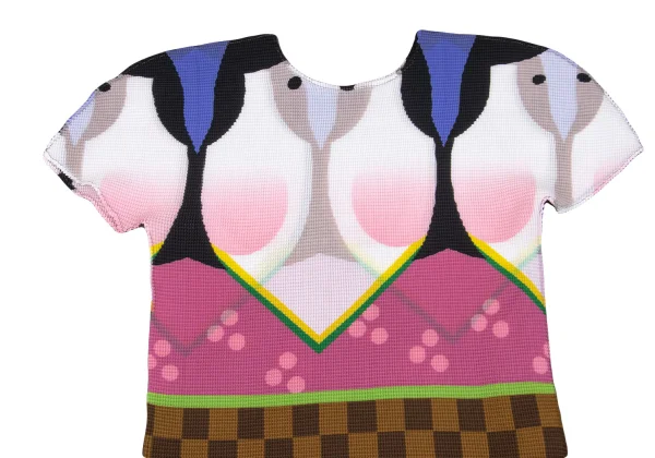 ISSEY MIYAKE me Otafuku Print Stretch Pleats T-shirt K-163181_003