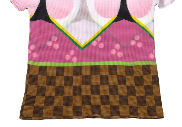 ISSEY MIYAKE me Otafuku Print Stretch Pleats T-shirt K-163181_006