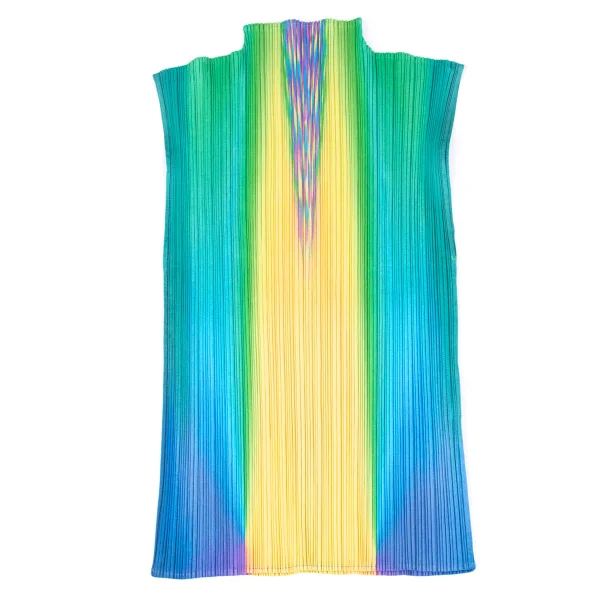 PLEATS PLEASE Gradation Print Pleats High-neck Sleeveless Top K-163185_002