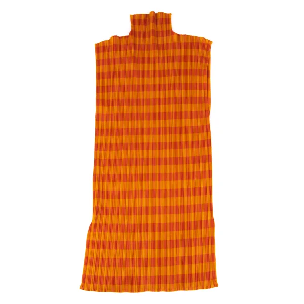 PLEATS PLEASE Check Print Pleats High-neck Sleeveless Top K-163186_009