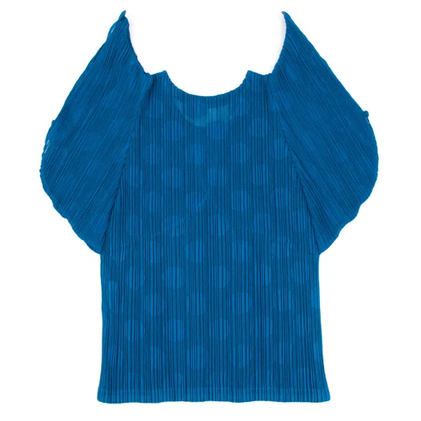 PLEATS PLEASE Mesh Pleats Dot Wide Sleeve Top K-163190_010