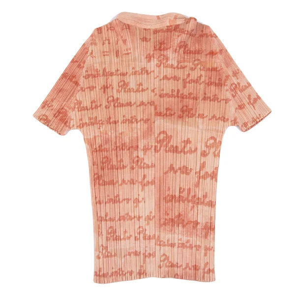 PLEATS PLEASE Message Print Stand Collar Pleats Top K-163191_010