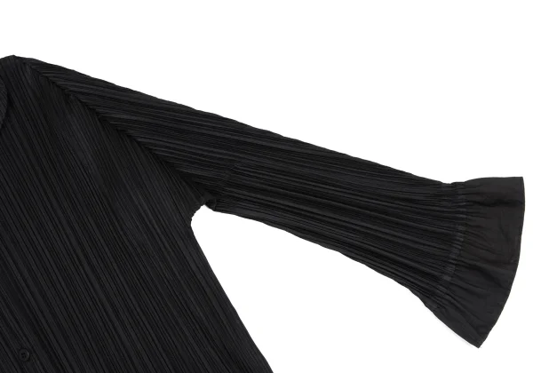 PLEATS PLEASE Switching Design Long Sleeve Pleated Blouse K-163192_005