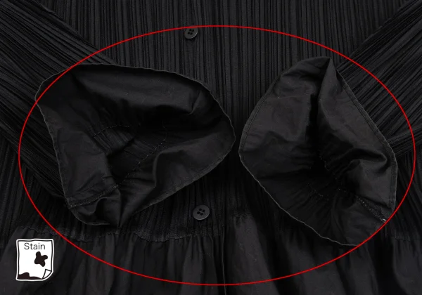 PLEATS PLEASE Switching Design Long Sleeve Pleated Blouse K-163192_007