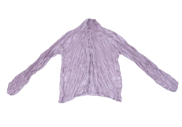 PLEATS PLEASE Wrinkled Pleats Shiny Long Sleeve Shirt K-163193_002