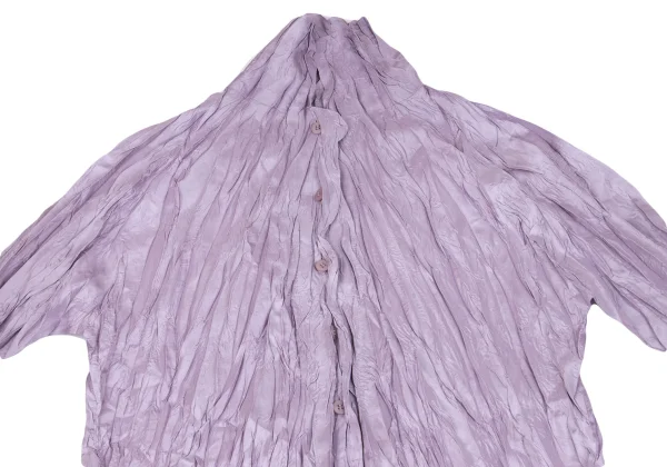 PLEATS PLEASE Wrinkled Pleats Shiny Long Sleeve Shirt K-163193_003