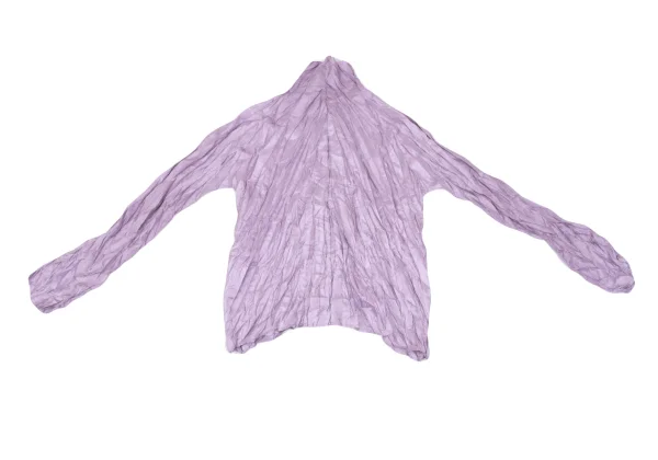 PLEATS PLEASE Wrinkled Pleats Shiny Long Sleeve Shirt K-163193_010