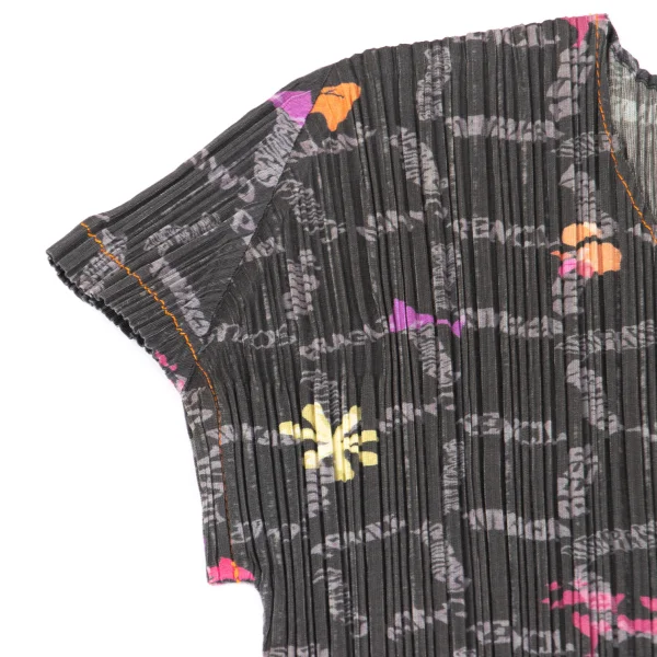 PLEATS PLEASE Cotton Blend Multi Printed Pleats Dress K-163194_005