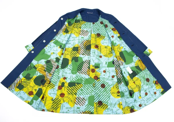 PLEATS PLEASE Lining Map Printed Poly Coat K-163195_013