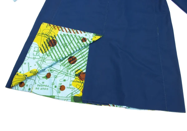 PLEATS PLEASE Lining Map Printed Poly Coat K-163195_016