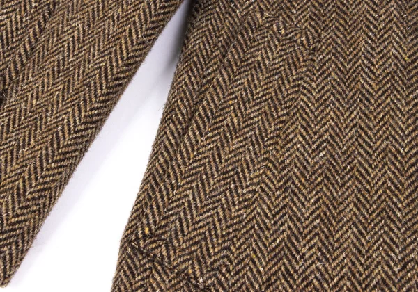 tricot COMME des GARCONS Wool Herringbone Double Breasted Half Coat K-163196_008