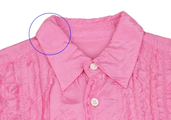 tricot COMME des GARCONS Frill Cutting Front Panel Short Sleeve Blouse K-163197_004