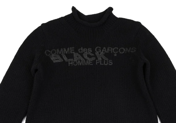 COMME des GARCONS HOMME PLUS Logo Printed Knit Sweater K-163199_002