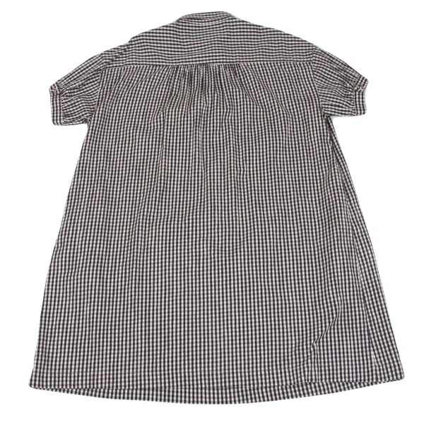 PINK HOUSE Checked Short Sleeve Off Shoulder Shirt Dress K-163200_011