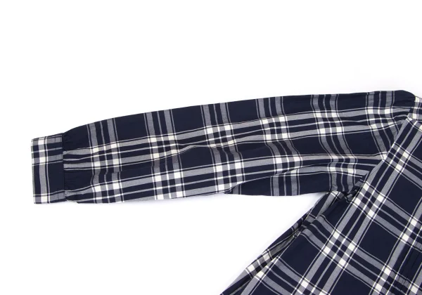 PINK HOUSE Frill Front Check Long Sleeve Shirt Dress K-163201_006