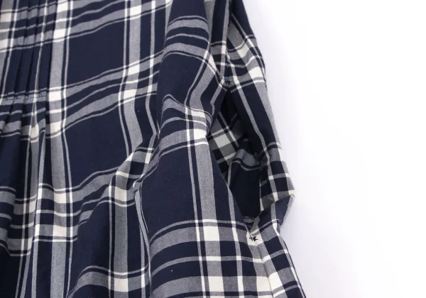 PINK HOUSE Frill Front Check Long Sleeve Shirt Dress K-163201_009