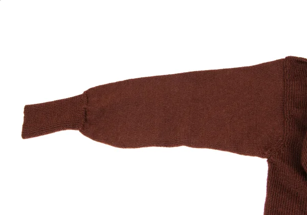 Yohji Yamamoto FEMME Wool Stole Neck Design Long Knit Cardigan K-163204_006