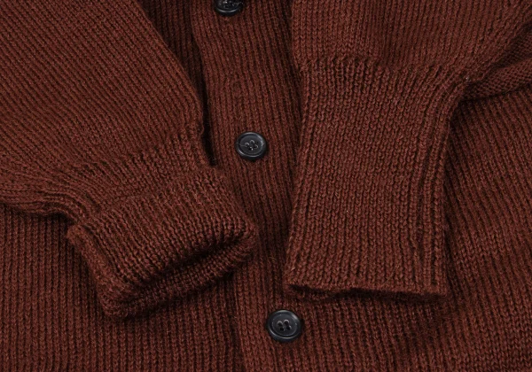 Yohji Yamamoto FEMME Wool Stole Neck Design Long Knit Cardigan K-163204_007