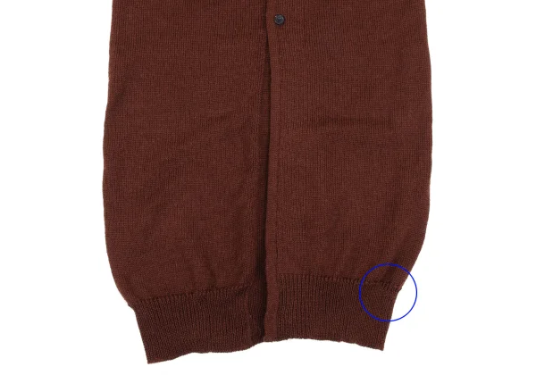 Yohji Yamamoto FEMME Wool Stole Neck Design Long Knit Cardigan K-163204_008