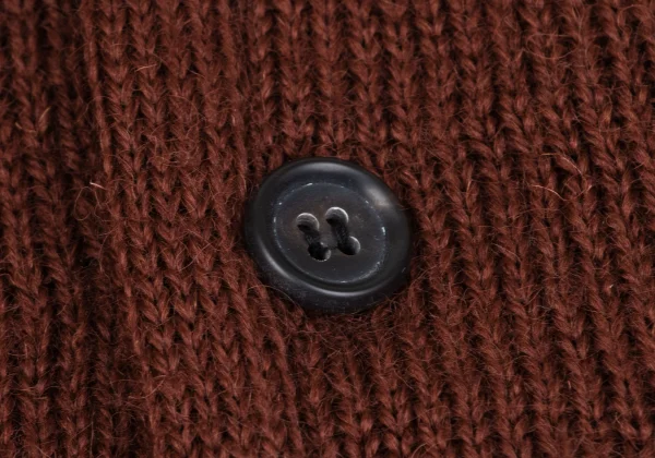 Yohji Yamamoto FEMME Wool Stole Neck Design Long Knit Cardigan K-163204_011