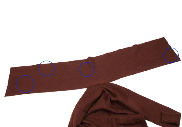 Yohji Yamamoto FEMME Wool Stole Neck Design Long Knit Cardigan K-163204_015