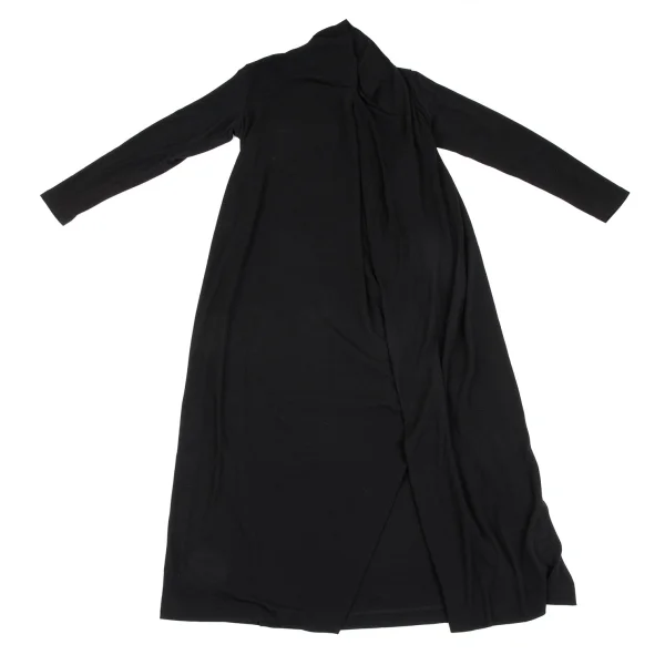 ISSEY MIYAKE PERMANENTE Wool Half Wrap Draped Long Dress K-163205_002