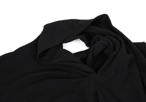 ISSEY MIYAKE PERMANENTE Wool Half Wrap Draped Long Dress K-163205_005