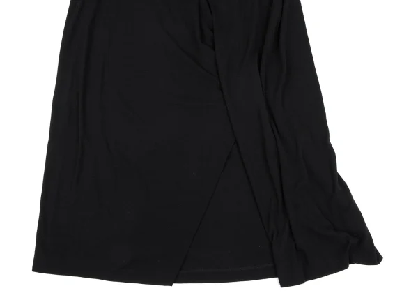 ISSEY MIYAKE PERMANENTE Wool Half Wrap Draped Long Dress K-163205_008