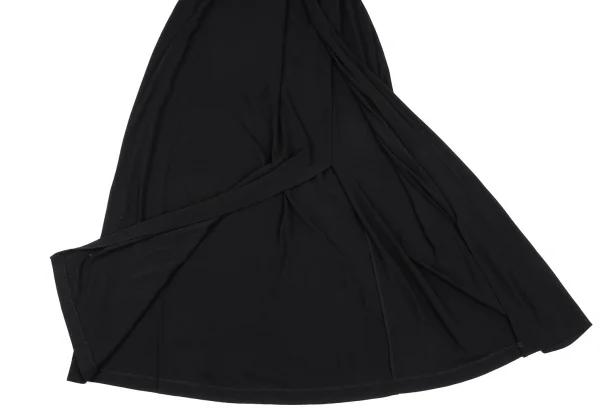 ISSEY MIYAKE PERMANENTE Wool Half Wrap Draped Long Dress K-163205_009