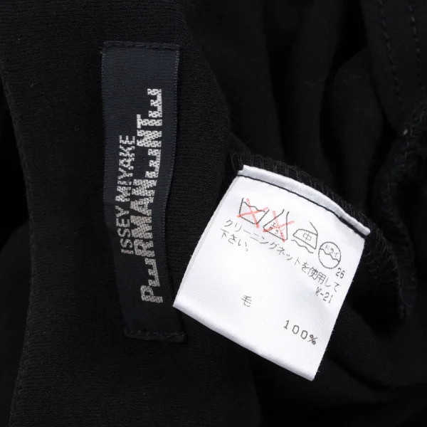 ISSEY MIYAKE PERMANENTE Wool Half Wrap Draped Long Dress K-163205_014