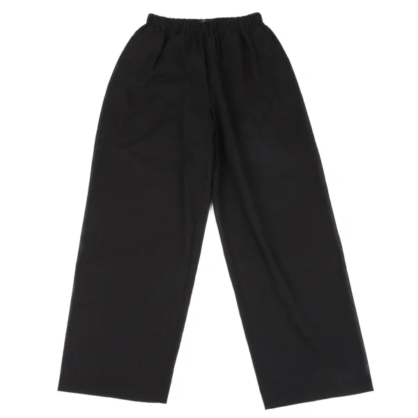 ISSEY MIYAKE PERMANENTE Silk Blend Wool See-through Wide Pants Black M K-163206_001