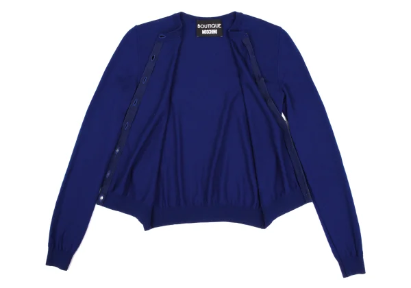 Boutique Moschino Wool Crew Neck Cardigan K-163214_011