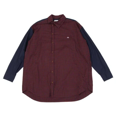 Vivienne Westwood MAN Checked Switching Orb Embroidered Shirt