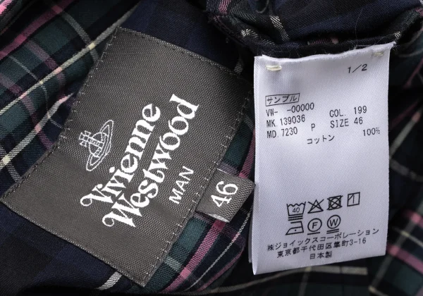 Vivienne Westwood MAN Checked Long Shirt Jacket K-163222_014