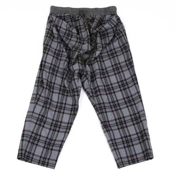 Vivienne Westwood MAN Check Draped Dropped Crotch Pants Grey 46 K-163224_001